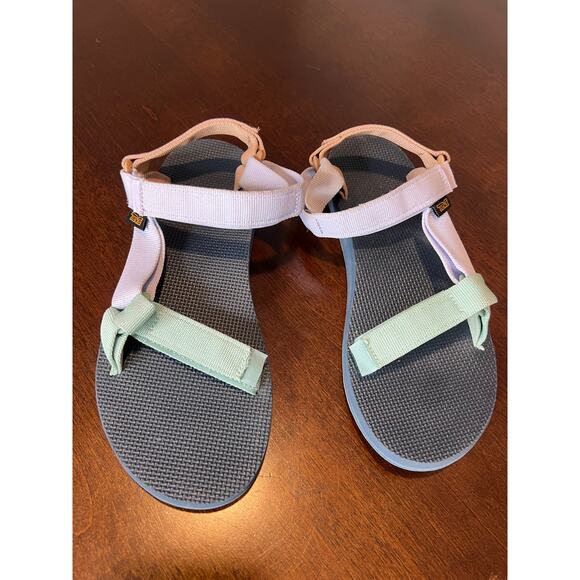Teva Women's Original Universal Multi Colored Pastel Sandals ~ Size 10 - Picture 1 of 6